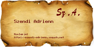 Szendi Adrienn névjegykártya